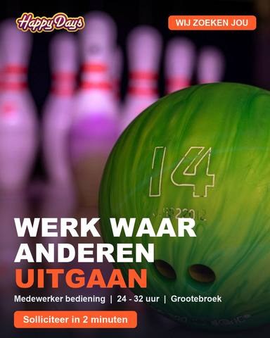 Advertentie voor Happy Days: Horecamedewerker