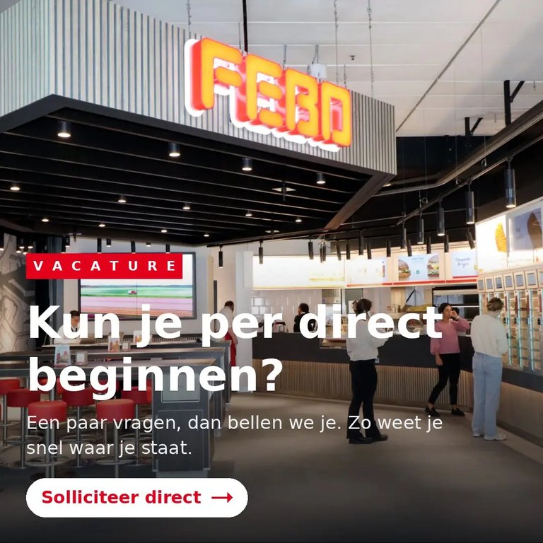 Advertentie voor Febo: Horecamedewerker